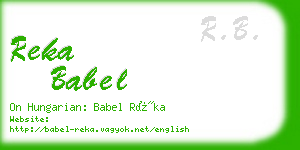 reka babel business card